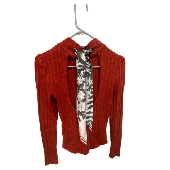 Free People Long Sleeved - Open Back With Ribbon Top - Picture 4 of 7